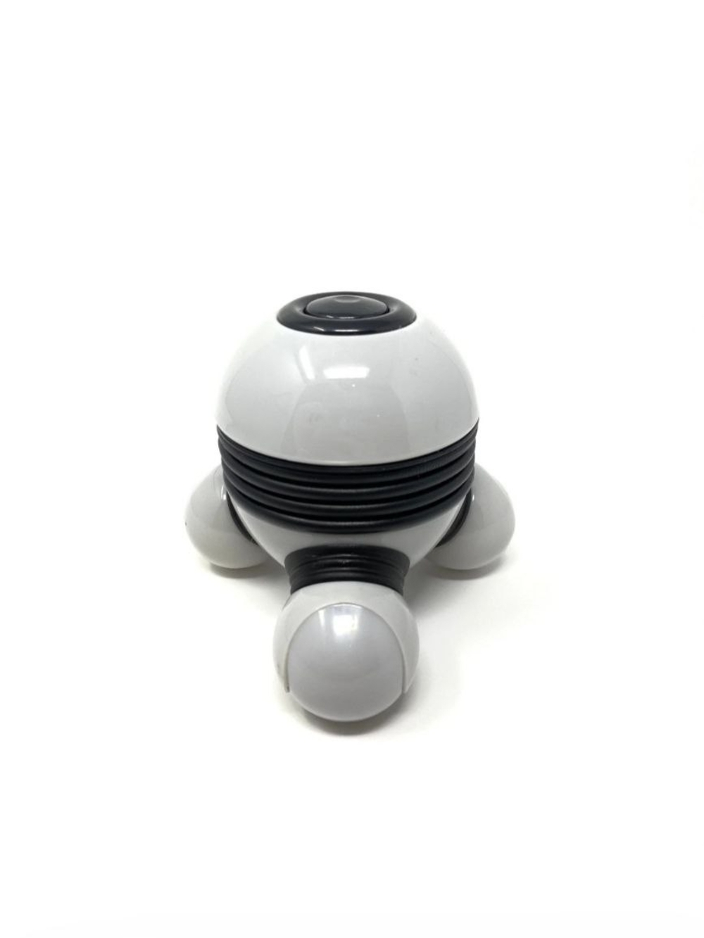 Handheld 3-Point Massage Roller in White and Black - Picture 4 of 4